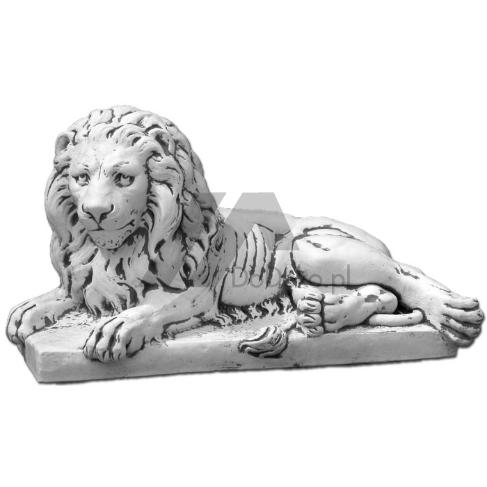 Figure béton - lion gauche