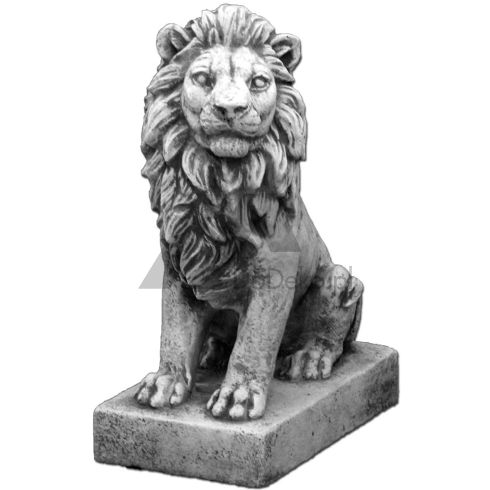 Figure décorative - un lion assis juste