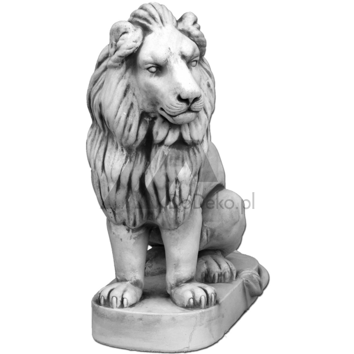 Lion assis à droite - 96 cm sculpture