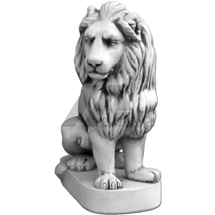 Lion assis à gauche - 96 cm sculpture