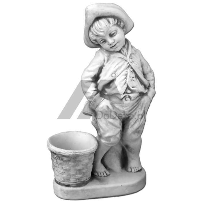Pot de fleurs - sculpture d'un garçon